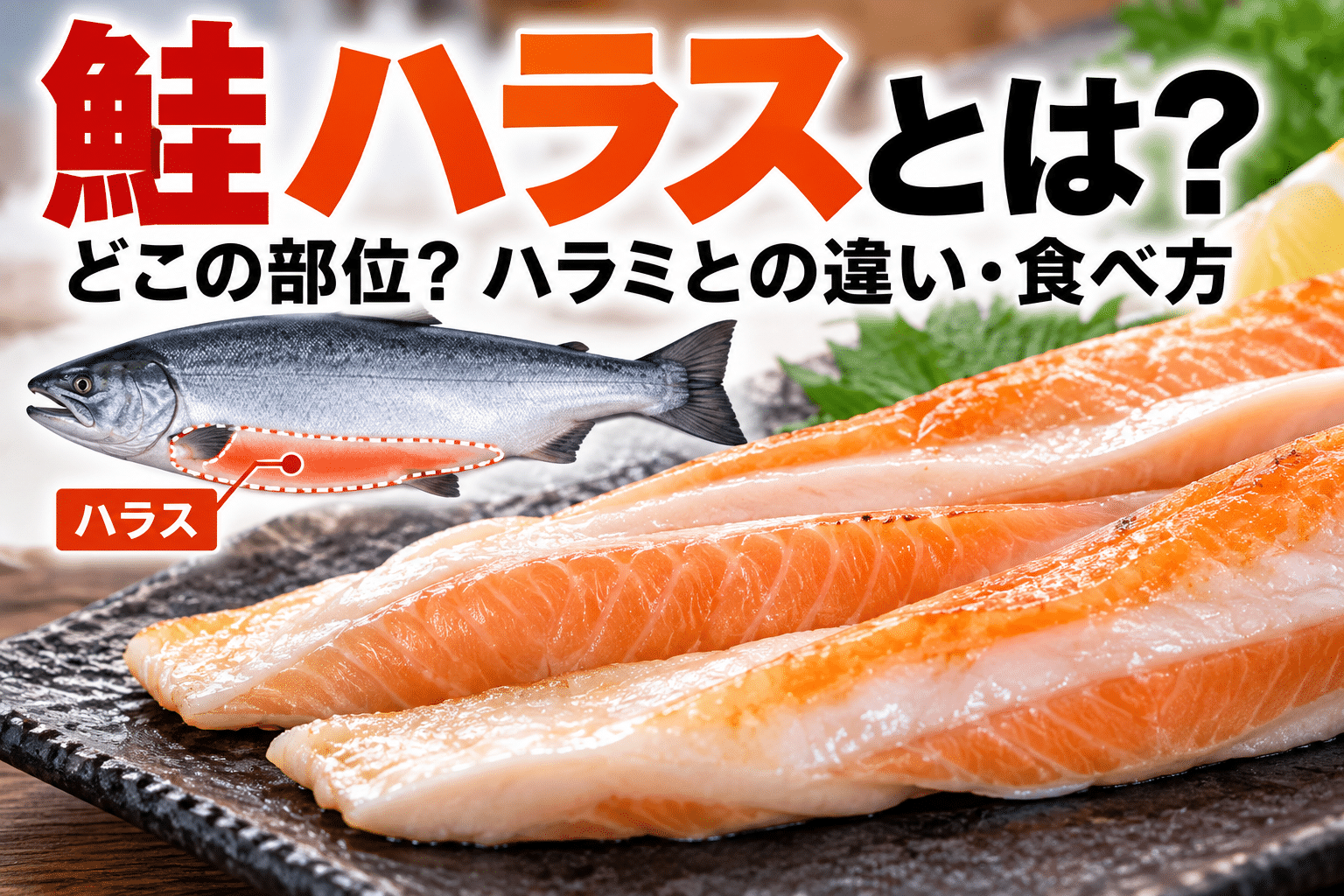 鮭ハラスとはどこの部位？ハラミとの違い・味・食べ方を水産卸が解説
