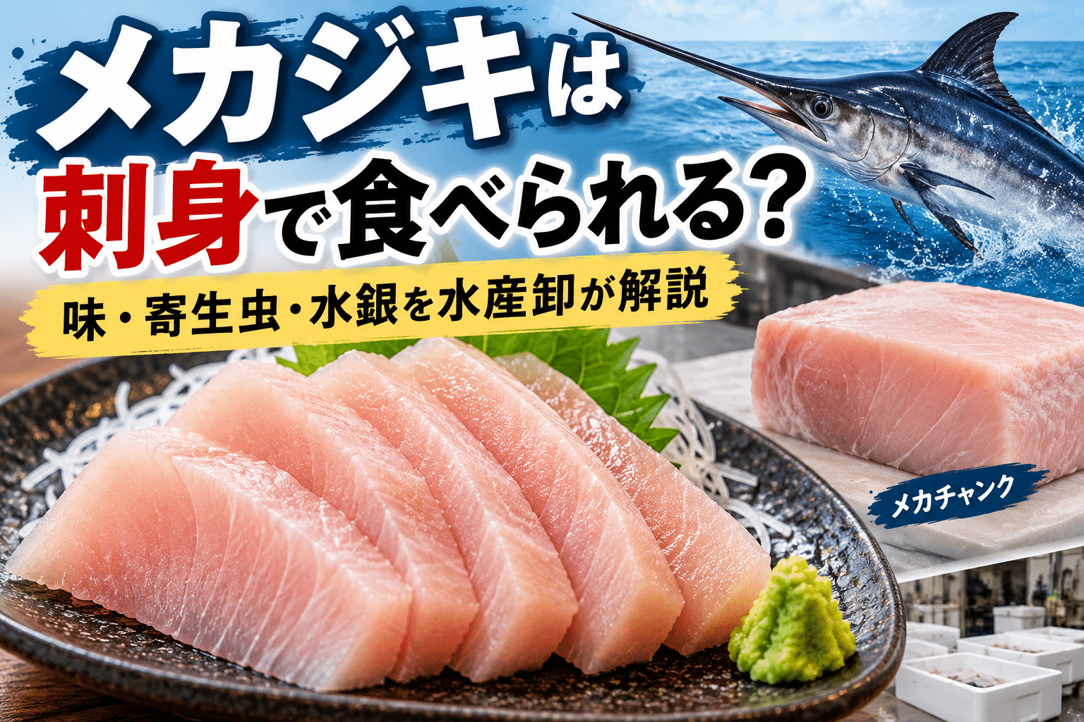 メカジキは刺身で食べられる？味・寄生虫・水銀を水産卸が解説