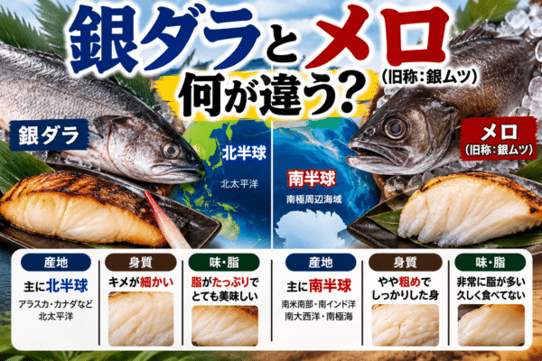 銀ダラとメロ（銀ムツ）の違いは？味・身質・産地を水産卸が比較